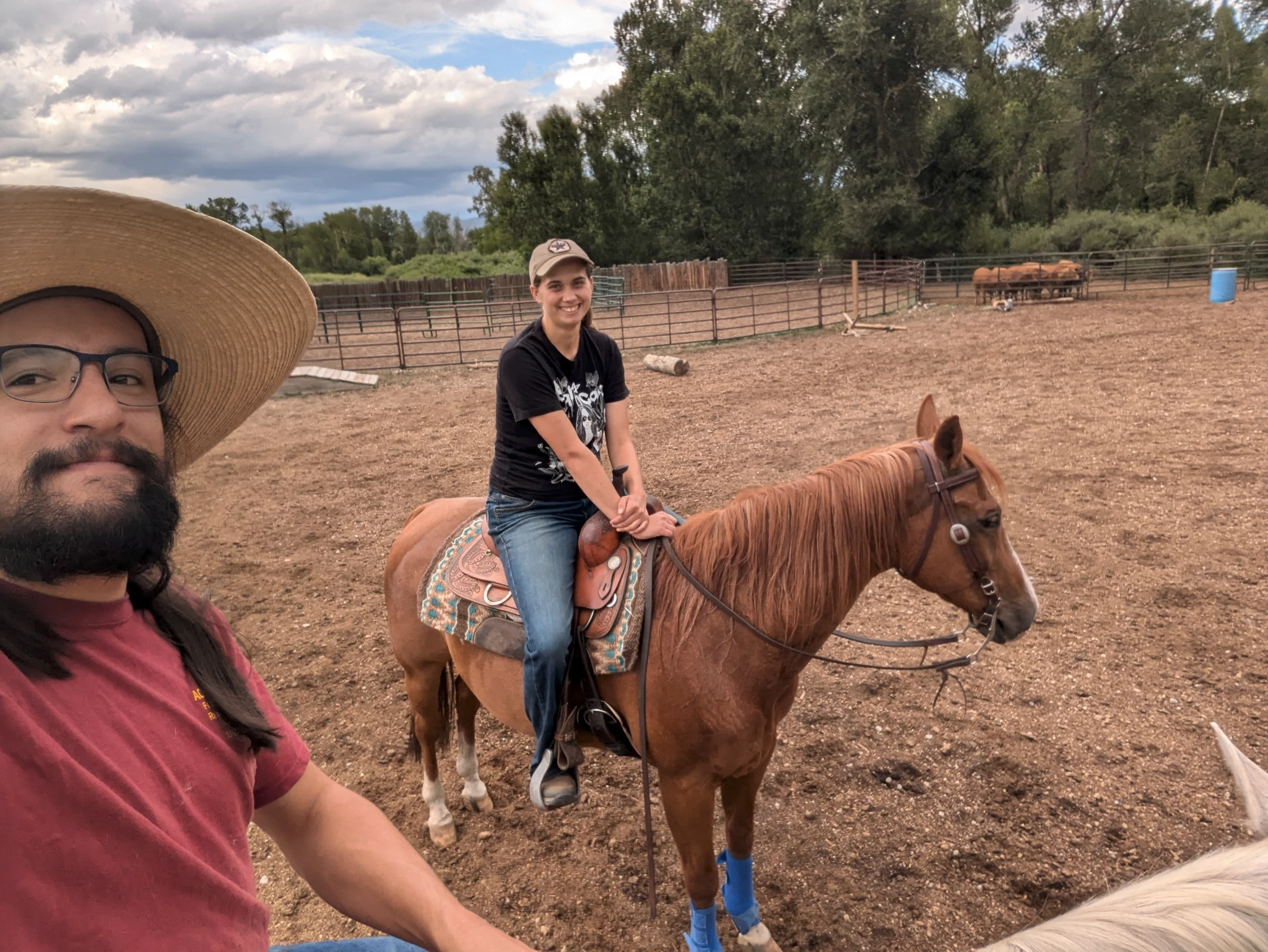 Riding Rusty and Luna